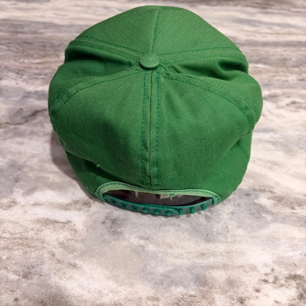 Vintage John Deere Green Snapback Trucker Hat Yellow Logo Patch Mens Cap